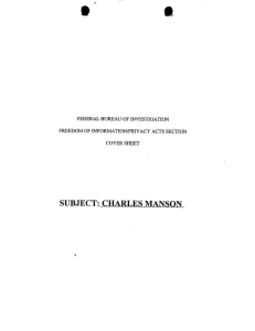 subject: charles manson - The Vault
