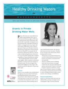 Arsenic in Private Drinking Water Wells