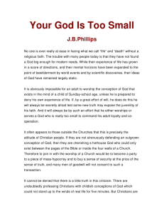 Your God is Too Small