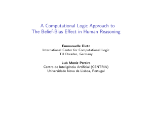 A Computational Logic Approach to the Belief-Bias Effect in