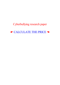 Cyberbullying research paper - How to write a reports