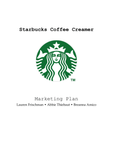 Marketing Plan for Starbucks Coffee Creamer