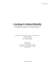 Creating A Cultural Identity
