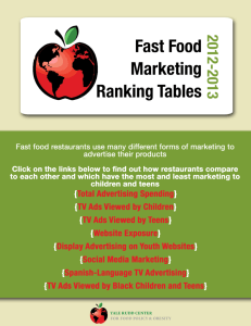 Marketing Rankings - Fast Food FACTS