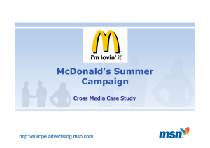 McDonald's Summer Campaign
