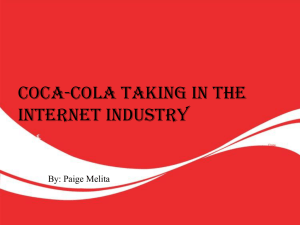 Coca-Cola Taking in the Internet industry