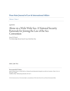 Alone on a Wide Wide Sea: A National Security Rationale for