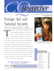 CQ Researcher: Foreign Aid and National Security