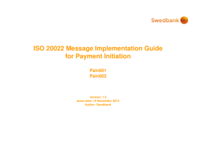 ISO 20022 Message Implementation Guide for Payment