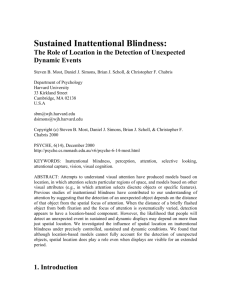 Sustained Inattentional Blindness