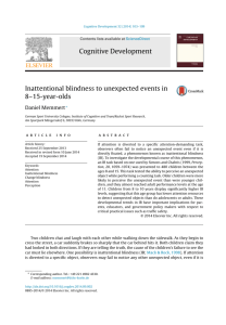 Inattentional blindness to unexpected events in 8–15-year-olds