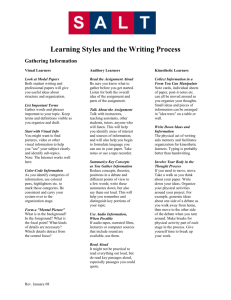 Learning Styles and the Writing Process