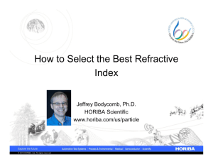 How to Select the Best Refractive Index