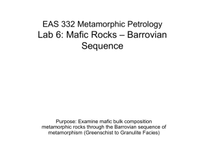 EAS 332 Metamorphic Petrology lab6 prelabpresent