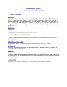 Totem Poles in Florida? I. Lesson Summary Summary Objectives