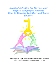 Reading Activities for Parents and English Language Learners