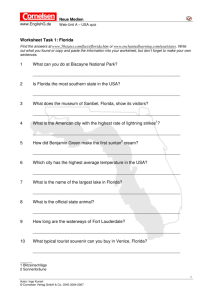 Worksheet Task 1: Florida 1 What can you do at Biscayne National