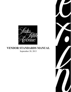 vendor standards manual