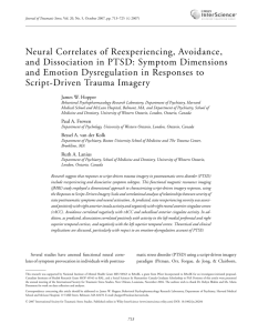 Neural correlates of reexperiencing, avoidance, and dissociation in