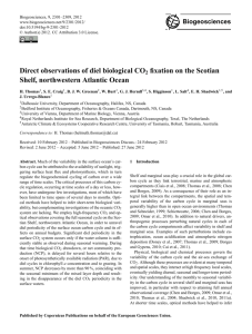 Direct observations of diel biological CO2 fixation
