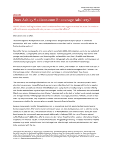 Does AshleyMadison.com Encourage Adultery?