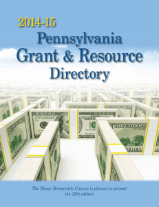 The 2014-2015 PA Grant & Resource Directory