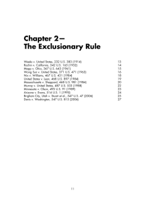 Chapter 2— The Exclusionary Rule