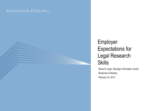Employer Expectations for Legal Research Skills