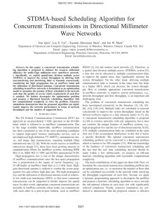 STDMA-based Scheduling Algorithm for Concurrent Transmissions