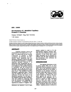 Development of a Modified Capillary Pressure J