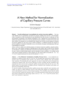 a new method for normalization of capillary pressure curves