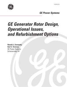 GE Generator Rotor Design, Operational Issues, and Refurbishment