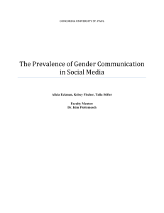 The Prevalence of Gender Communication in Social Media