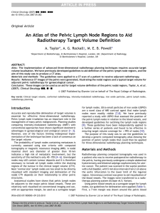 An Atlas of the Pelvic Lymph Node Regions to Aid Radiotherapy
