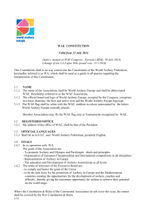 WAE Constitution & Rules 21 July 2014