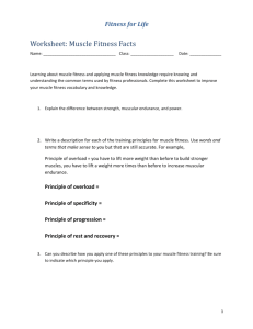 Worksheet: Muscle Fitness Facts