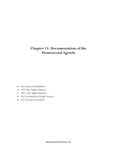 Chapter 13: Documentation of the Homosexual