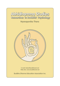 Abhidhamma Studies