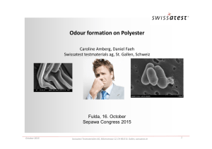 Odour formation on Polyester - Swissatest Testmaterialien AG