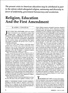 Religion, Education And the First Amendment