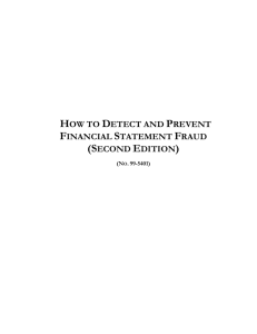 how to detect and prevent financial statement fraud (second edition)