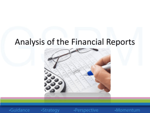 Analysis of the Financial Reports