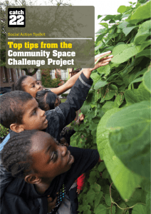 Top tips from the Community Space Challenge Project