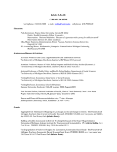 CURRICULUM VITAE - University of Michigan