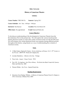 History of American Theatre