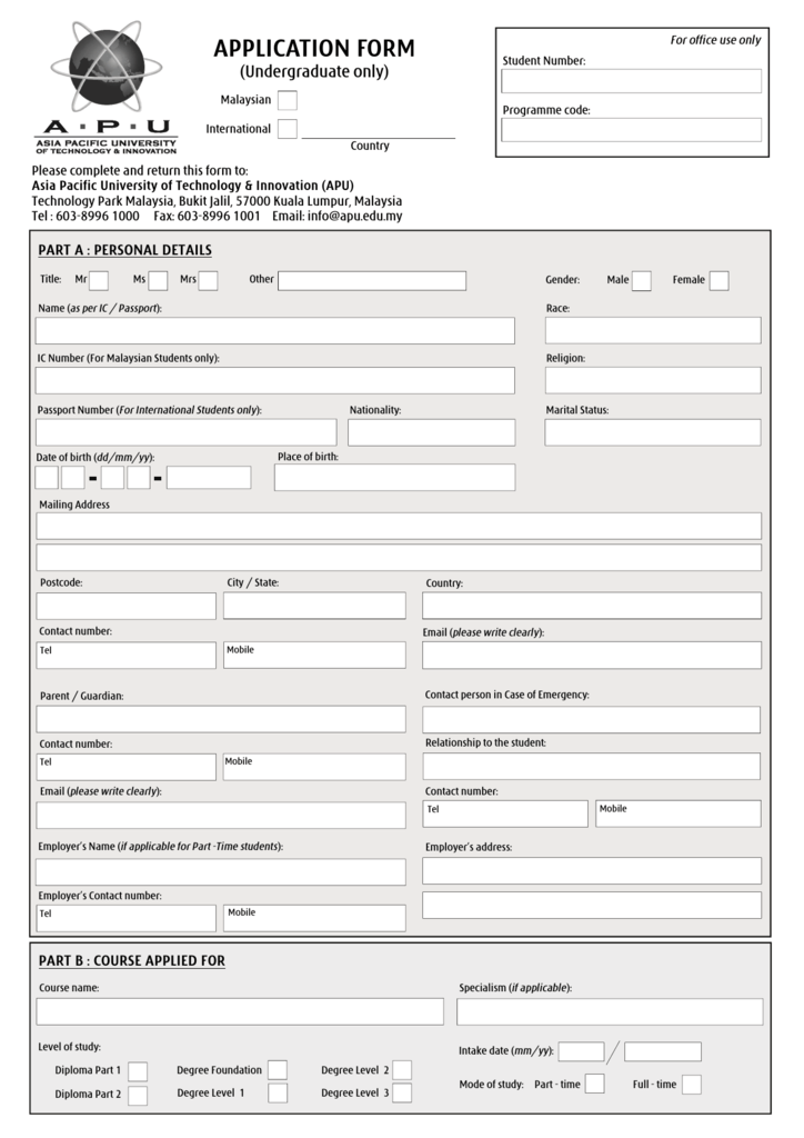 Application Form