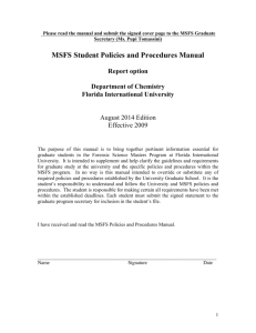 MSFS Policy Manual Report Option 2014