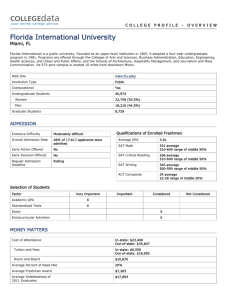 Florida International University College Profile Print
