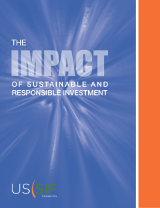 The Impact of Sustainable and Responsible Investment