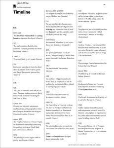 Art & Science Curriculum: Timeline (Education at the Getty)